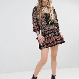 Free People Moonlight Drive Black Mini Dress Size Small